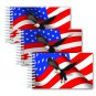 Wave American Flag Spiral Notebook Animated USA 2x4" Lenticular #NBM-220#