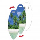 Lenticular Flip Luggage Bag Travel Tag Surf Board Shape Island LTSB-370