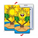 Luggage Bag Travel Tag Smiling Sun Hawaii Flip Lenticular  #LT01-230#