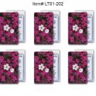 SET OF 6 - 3D Lenticular Luggage Bag Travel Tag White Hawaiian Flower #LT01-202#