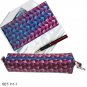 SETOF2- Lenticular Purple Blue Black Pencil Case Checkbook Cover #SET-111-1#