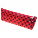 Lenticular Spinning Black Pinwheel Wheels Red Pencil Case #Sobre-008R#