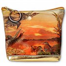 3D Lenticular Universal Purse Bag Duck Flying Lake Sunset #SSP-134-PAVIA#