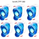 Ocean Wave Lenticular Luggage Bag Travel Tag Flip Flop Shape Set of 6 #LTFF-369#