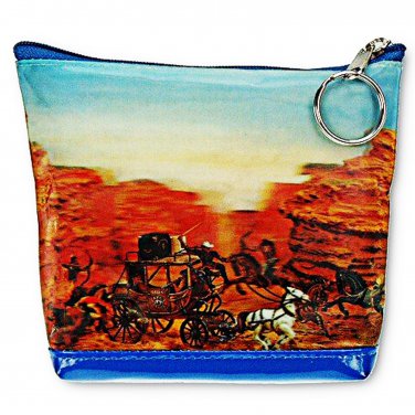 3D Lenticular Universal Purse Bag Wild West Bonanza Horse Cowboys #PK-085-PAVIA#