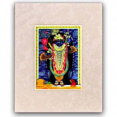 Shreenathji Hindu Wall Decor Ready Frame 8x10 3D Lenticular #HDS-002-RF-ROCCO#