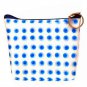 3D Lenticular White Universal Purse Bag Moving Blue Dots #R-042-PAVIA#