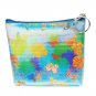 3D Lenticular Universal Purse Bag Butterflies Multicolor Flowers #R-055-PAVIA#