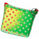 Lenticular Universal Purse Bag White Red Stars Green Background #R-012G-PAVIA#