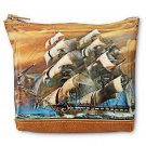 Gold Lenticular Universal Purse Bag Old Boat Ship Ocean Waves 3D #SSP-113-PAVIA#