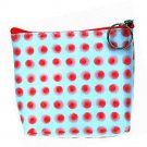 3D Lenticular Universal Purse Bag Red Moving Dots White Background #R-041-PAVIA#