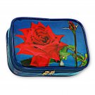 Purse Make-Up Bag Big Red Rose Garden Blue 3D Lenticular #SSP-438-PRADO#