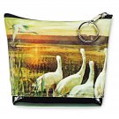 Universal Purse Bag Flying Swan Crane Sunset 3D Lenticular #PK-041-PAVIA#