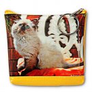 3D Lenticular Universal Purse Bag Siamese Kitty Cat Feline Chair #TP-310-PAVIA#