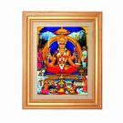 Gold Leaf Frame 10x13 inch Religious Hindu Santoshi Maa Mata #HDL-01-PI-FR-COMO#