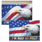 3D Animated Lenticular I'm Mad As Hell Eagle Fridge Magnet -Item #MA8X12-250-IM#