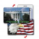 Luggage Bag Travel Tag White House USA Flag Eagle Lenticular#LT01-223#