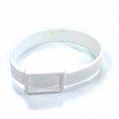 100 White Plastic Luggage Tag Loop Buckle Strap Lenticular Tags #LTL02-W-100#