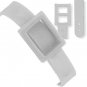 White Plastic Luggage Tag Loops Buckle Strap 25 pcs #LTL02-W-25#