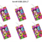 SETOF 6- Lenticular Betty Boop Luggage Tags - Mirror Dog Blocks 3D #6-BB-209-LT#