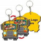 Personalized School Bus Back to School Key Chain 3D Lenticular #KCEVA-270-1000#