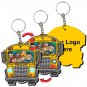 Personalized School Bus Back to School Key Chain 3D Lenticular #KCEVA-270-500#