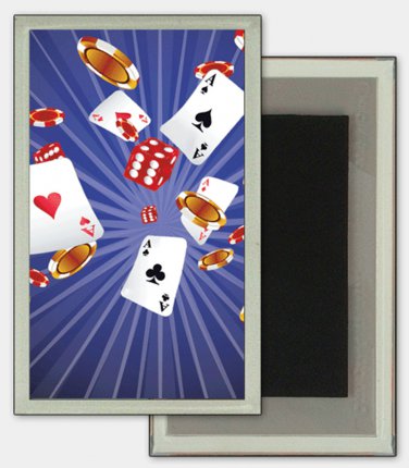 Poker Playing Card Chips 3D Lenticular Refrigerator Fridge Magnet  #MAF-953#