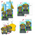 School Bus Bookmark Keychain Notebook Bag Tag 3D Lenticular #SET-270-1#