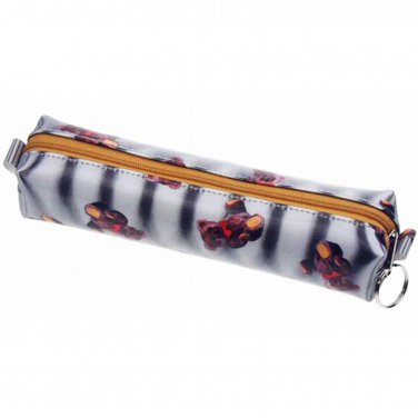 Teddy Bear Teddybear Floating on Silver Pencil Case 3D Lenticular #R-109-GLOBO#