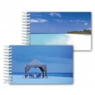 Tropical Beach and Gazebo Spiral Notebook Lenticular Flip 2x4"144 Page #NBM-228#