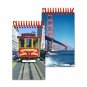 Spiral Notebook Cable Car Golden Gate Bridge Lenticular 2x4" 144 Page #NBM-229#