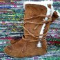 GAP kids leather suede wrap moccasin boots size 12