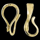 ONE Large INTERCHANGEABLE Pendant Hanger SLIDE Enhancer Vermeil Fits 10mm Omega