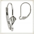 Fancy INTERCHANGEABLE Fleur de Lis Leverback Earring Wires 925 Sterling Silver