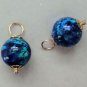 Stunning 10mm Lab Austalian Black Opal INTERCHANGEABLE Earring Charms YG or SS