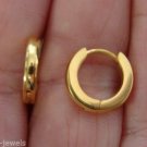 UNISEX 13mm Gold Stainless Steel Huggie Hoop Earrings PERFECT 4 CHARMS