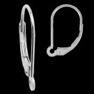 INTERCHANGEABLE Leverback Earring Wires 14K SOLID White Gold - ONE PAIR