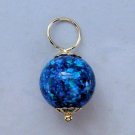 Stunning 10mm Lab Australian Black Opal INTERCHANGEABLE Pendant YG or SS