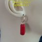 18-20mm Natural Red Coral INTERCHANGEABLE Earring Charms YOUR CHOICE YG or SS