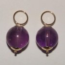 Amethyst INTERCHANGEABLE Earring Charms 14K SOLID YG