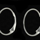 PR INTERCHANGEABLE Oval Leverback Earring Wires Sterling Silver