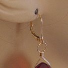 Oval INTERCHANGEABLE Leverback Earring Wires 14K SOLID Yellow Gold - ONE PAIR