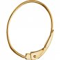 Oval INTERCHANGEABLE Leverback Earring Wires 14K SOLID Yellow Gold - ONE PAIR