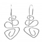 Fancy Woven Hammered Earrings & INTERCHANGEABLE Wires Sterling Silver