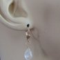 Small Faceted Rainbow Moonstone Teardrop INTERCHANGEABLE Earring Charms YG or SS