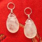 Small Faceted Rainbow Moonstone Teardrop INTERCHANGEABLE Earring Charms YG or SS