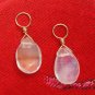 Small Faceted Rainbow Moonstone Teardrop INTERCHANGEABLE Earring Charms YG or SS