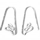 Fancy 1 1/8"  Hammered Earrings & INTERCHANGEABLE Earring Wires Sterling Silver
