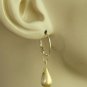 Brushed Gold or Silver Teardrops INTERCHANGEABLE Earring Charms YG or SS