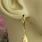 Brushed Gold or Silver Teardrops INTERCHANGEABLE Earring Charms YG or SS